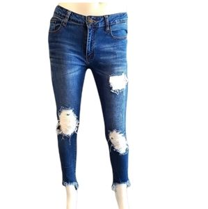 Machine Disrressed Skinny Jeans sz 44/8